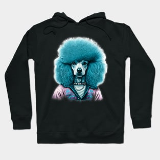 80s Style Poodle With Mullet Hoodie